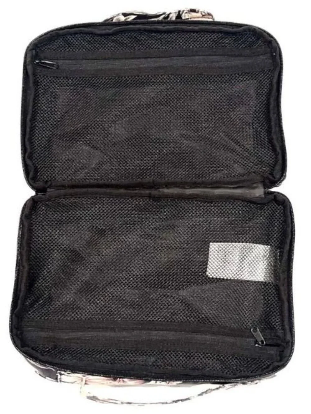 Hurley ~ travel cosmetic / makeup bag - black tropical floral